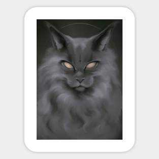 Dark art of cat Sticker